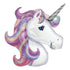 Unicorn Head Patel Supershape Foil Balloon 83cm x 73cm Each