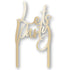 Gold Acrylic Let's Party Cake Topper Pick Each