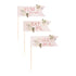 Lets Par Tea Cupcake Toppers Floral Food Pick 11cm x 7cm 12pk