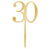 Sparkling Celebration Gold Acrylic Pick 30 Cake Topper 8cm x 15cm Each