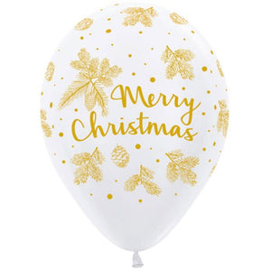 Christmas Wreath Fashion Assorted Latex Balloons 30cm 12pk