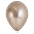 Metallic Reflex Champagne Latex Balloons 30cm 12pk