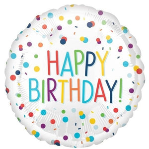 Confetti Birthday Foil Balloon 45cm Each