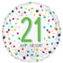 Confetti Birthday 21 Foil Balloon 45cm Each