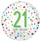 Confetti Birthday 21 Foil Balloon 45cm Each