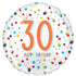 Confetti Birthday 30 Foil Balloon 45cm Each