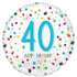 Confetti Birthday 40 Foil Balloon 45cm Each