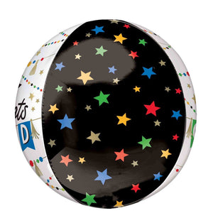 Grad Party Pom-Pom & Stars Orbz Balloon 38cm x 40cm Each