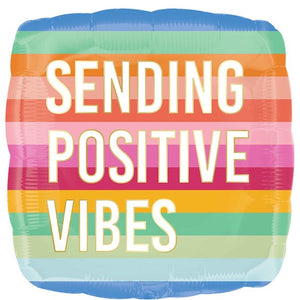 Positive Vibes Foil Balloon 45cm Each