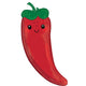Food Friends Chilli Pepper SuperShape Foil Balloon 50cm x 91cm Each