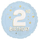 Little Mister 2nd Birthday Foil Balloon 45cm Each