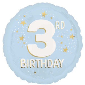 Little Mister 3rd Birthday Foil Balloon 45cm Each