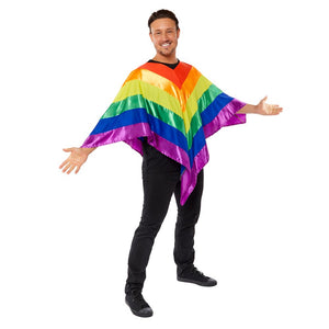 Rainbow Poncho Adult Costume
