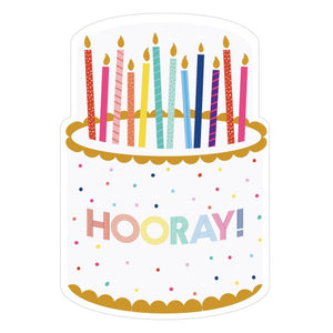 Birthday Cake Shaped Paper Plates 8pk