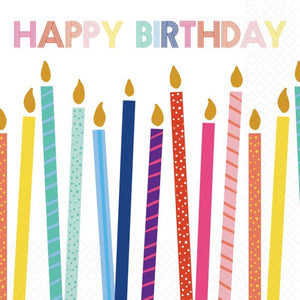 Rainbow Birthday Lunch Napkins 16pk