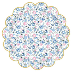 Ditsy Shaped Paper Plates 23cm 8pk
