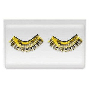 Team Spirit Yellow Tinsel Eyelashes