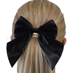 Team Spirit Black Hair Bow
