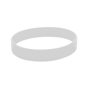 Team Spirit White Silicone Wristbands 4pk