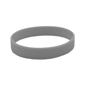 Team Spirit Silver Silicone Wristbands 4pk