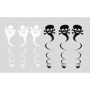 Fright Night Skull Decorations 6pk