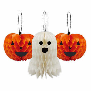 Fright Night Honeycomb Decorations 3pk