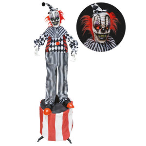 Animatronic Clown on Stage 50cm x 50cm x 180cm Each