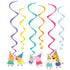 Peppa's Party Spiral Decorations 6pk