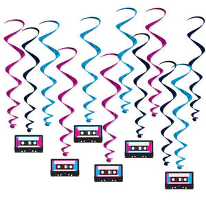 80's Cassette Tape Whirls 12pk