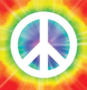 60's Peace Sign Peel 'N Place 31cm x 38cm Each