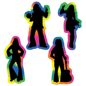 60's Hippie Silhouettes 4pk