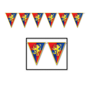 Medieval Bandana Pennant Banner 28cm x 3.65m Each