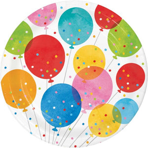 Confetti Balloons Dinner NPC Plates 23cm 8pk
