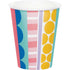 Party Patterns Paper Cups 266ml 8pk