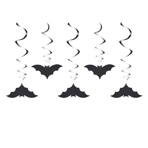 Creepy Chic Bat Swirl Decorations 5pk