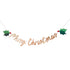 Holly Jolly Christmas Gold 'Merry Christmas' Holly Card Banner 1.5m Each