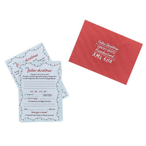Holly Jolly Christmas Letters To Santa 15.5cm x 11cm 10pk