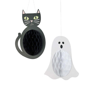 Retro Halloween Spook Friends Hanging Honeycomb 2pk