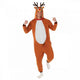 Red Nosed Reindeer Onesie Adult Costume 