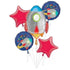 Blast Off Birthday Balloon Bouquet 5pk