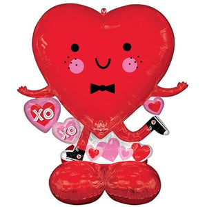 Balloon - Airwalkers & Bouquets Happy Heart AirLoonz Balloon 109cm x 106cm Each