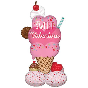 Balloon - Airwalkers & Bouquets Junior Sweet on You Ice Cream Cone AirLoonz Balloon 99cm Each