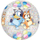 Balloon - Bubble, Orbz & Cubez Bluey and Bingo Clear Orbz Balloon 40cm Each