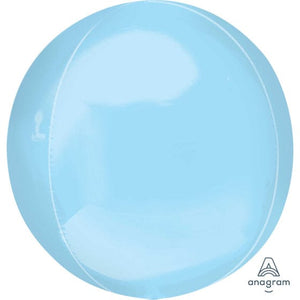 Balloon - Bubble, Orbz & Cubez Pastel Blue Orbz Balloon 38cm x 40cm Each