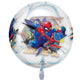 Balloon - Bubble, Orbz & Cubez Spiderman Clear Orbz Balloon 38cm x 40cm Each