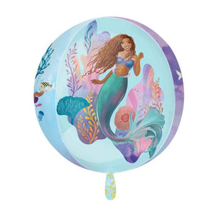 Balloon - Bubble, Orbz & Cubez The Little Mermaid Orbz Balloon 38cm x 40cm Each