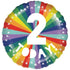 2 Today Rainbow Foil Balloon 45cm Each