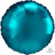 Balloon - Foil Aqua Circle Satin Luxe Foil Balloon 45cm Each