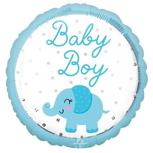 Balloon - Foil Baby Boy Elephant Foil Balloon 45cm Each