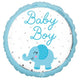 Balloon - Foil Baby Boy Elephant Foil Balloon 45cm Each